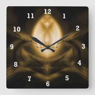 Light Up Your Day Square Wall Clock