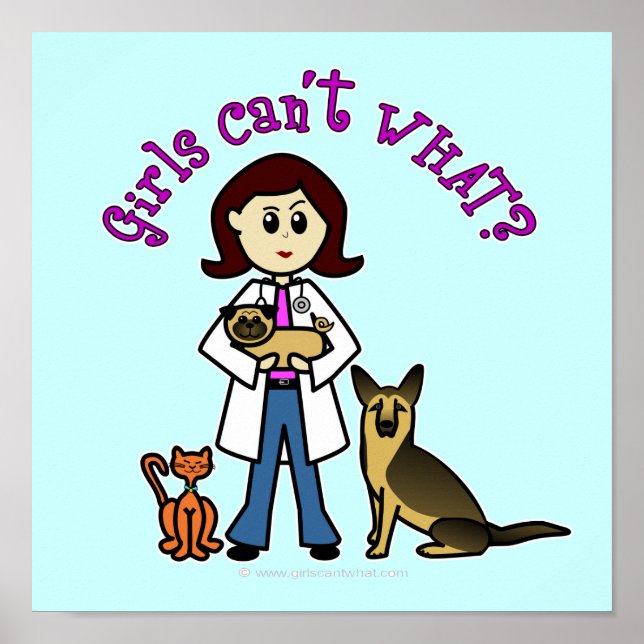 Light Veterinarian Girl Poster (Front)