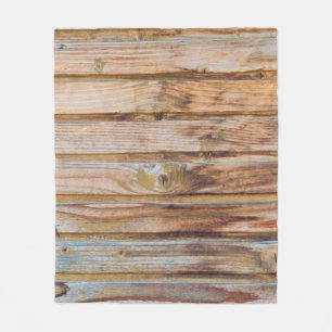 Light Vintage Wooden Planks Background Floor. Hori Fleece Blanket