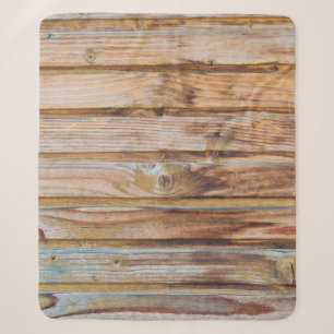 Light Vintage Wooden Planks Background Floor. Hori Sherpa Blanket