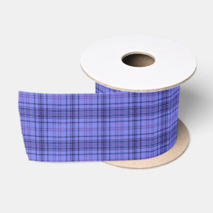 Light Violet Blue Plaid Satin Ribbon