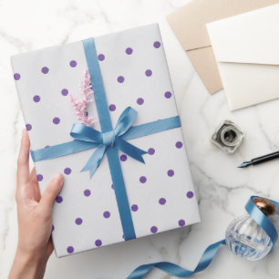 Light Violet Light Grey Polka Dots Clean Simple Wrapping Paper