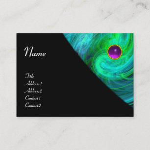 LIGHT VORTEX AMETHYST blue green yellow black Business Card