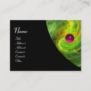 LIGHT VORTEX AMETHYST green yellow black orange Business Card