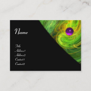 LIGHT VORTEX AMETHYST orange green yellow black Business Card