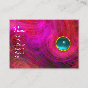 LIGHT VORTEX  AQUAMARINE pink purple red yellow Business Card