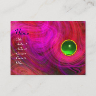 LIGHT VORTEX EMERALD green yellow red pink purple Business Card