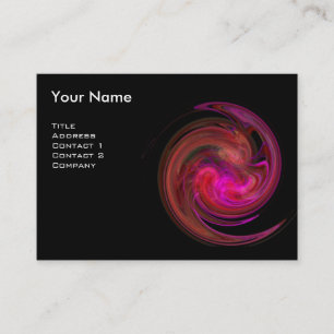 LIGHT VORTEX MONOGRAM Vibrant black pink violet Business Card