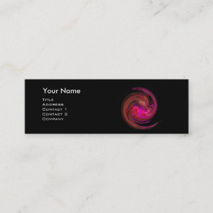 LIGHT VORTEX MONOGRAM Vibrant black red pink Mini Business Card