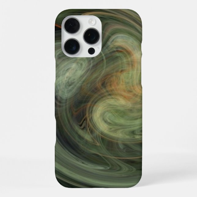 LIGHT VORTEX / Orange Grey Abstract iPhone Case (Back)