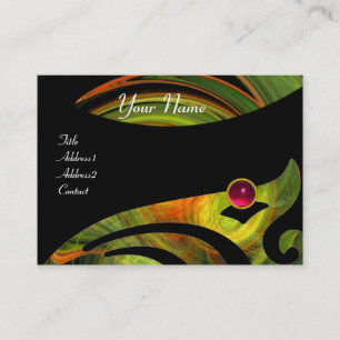 LIGHT VORTEX RUBY red pink black orange yellow Business Card