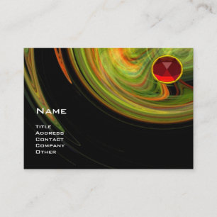 LIGHT VORTEX  RUBY- yellow orange green black red Business Card