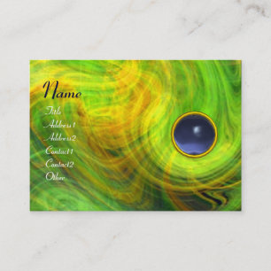 LIGHT VORTEX  TOPAZ  green yellow orange blue Business Card
