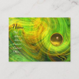 LIGHT VORTEX  TOPAZ green yellow orange blue Business Card