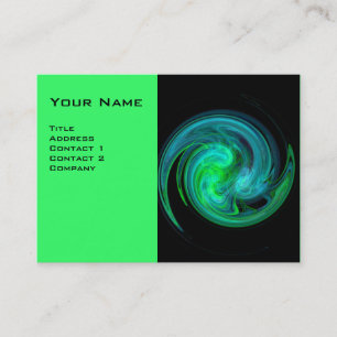 LIGHT VORTEX ,vibrant black blue green white Business Card