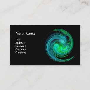 LIGHT VORTEX ,vibrant black green yellow blue Business Card