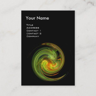 LIGHT VORTEX ,vibrant black yellow green orange Business Card
