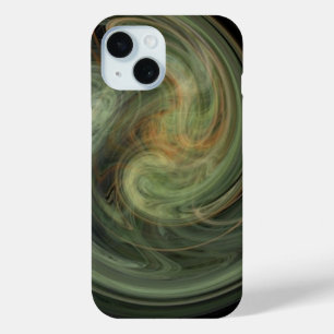 LIGHT VORTEX ,vibrant white grey yellow iPhone 15 Case