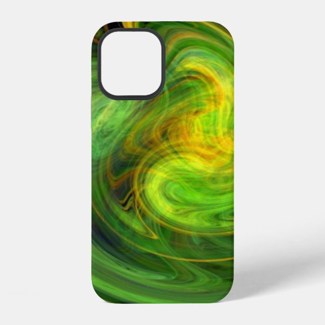 LIGHT VORTEX / Vibrant Yellow Green Abstract iPhone Case (Back)
