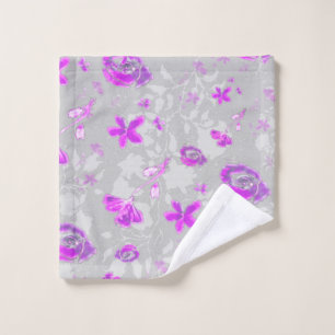Light Washed Flowers Bath Towel Set
