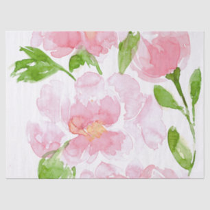 Light Watercolor Peony Bouquet Tissue Paper