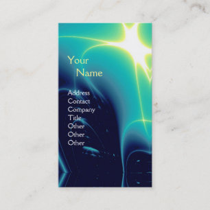 LIGHT WAVES 1MONOGRAM ,Aqua Blue, Turquase ,Teal Business Card