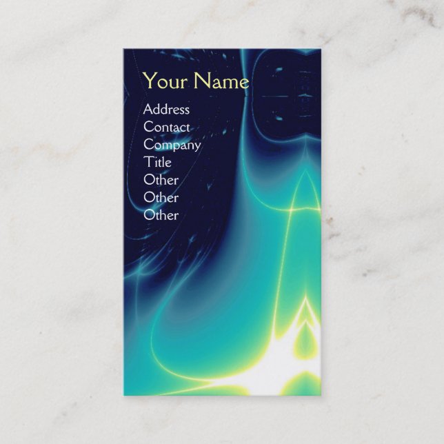 LIGHT WAVES MONOGRAM BUSINESS CARD (Front)