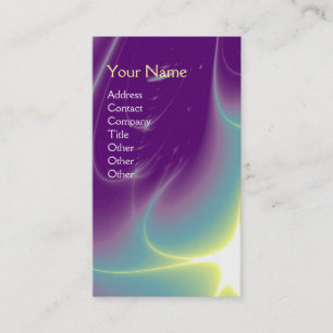 LIGHT WAVES MONOGRAM ,Violet Purple,White Business Card