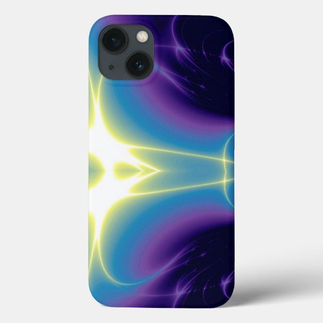 LIGHT WAVES Purple Violet Blue Fractals Case-Mate iPhone Case (Back)