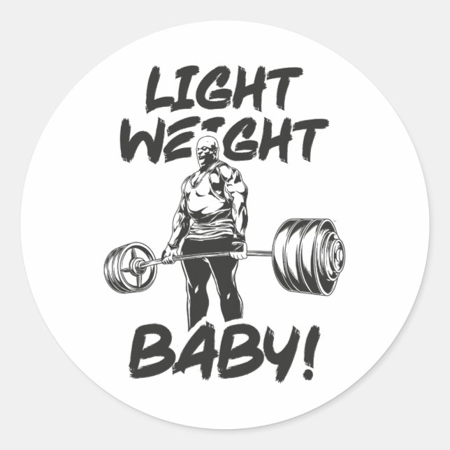 Light Weight Ba2  Classic Round Sticker (Front)
