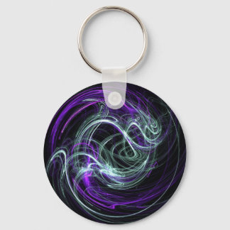 Light Within - Violet & Indigo Swirls Key Ring