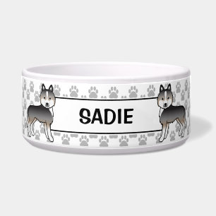 Light Wolf Grey Siberian Husky Cartoon Dogs & Name