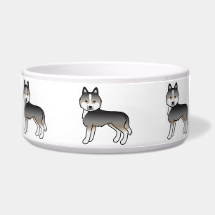 Light Wolf Grey Siberian Husky Cute Cartoon Dogs