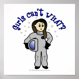 Light Woman Astronaut Poster