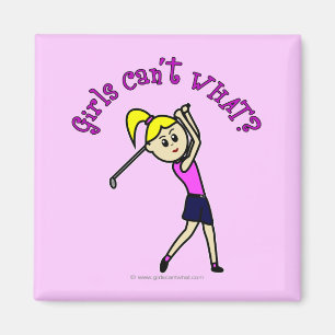 Light Woman Golfer Magnet