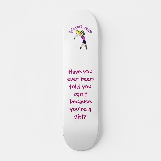 Light Woman Golfer Skateboard (Front)