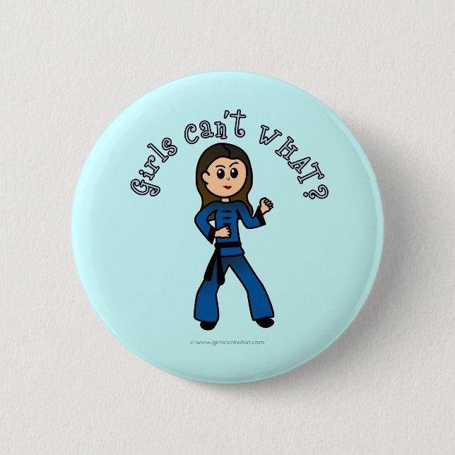 Light Womens Kung Fu 6 Cm Round Badge (Front)