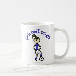 Light Womens Soccer in Blue Uniform Coffee Mug