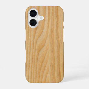 light wood board textures iPhone 16 case