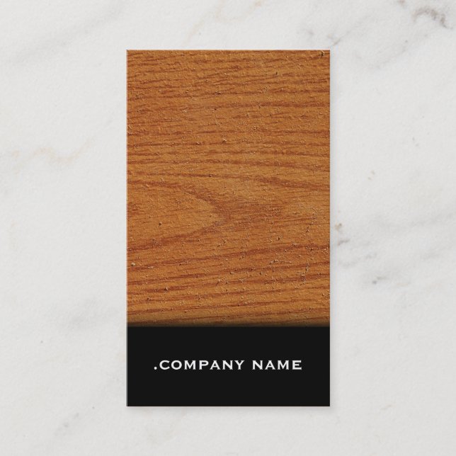 Light Wood - Elegant Business Card (Front)