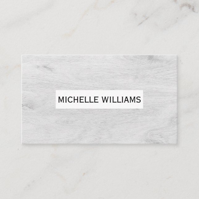 Light Wood Grain Background Business Card (Front)