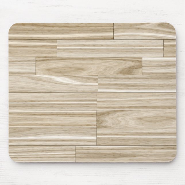 Light Wood Grain Parquet Mouse Mat (Front)
