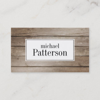 Light Wood Texture Look Professional Business Card