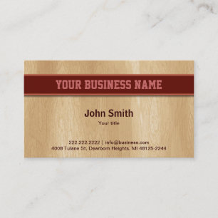 Light Wooden Texture business card