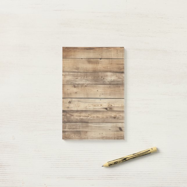 Light Woodgrain Barnboard Post-it Notes (On Desk)
