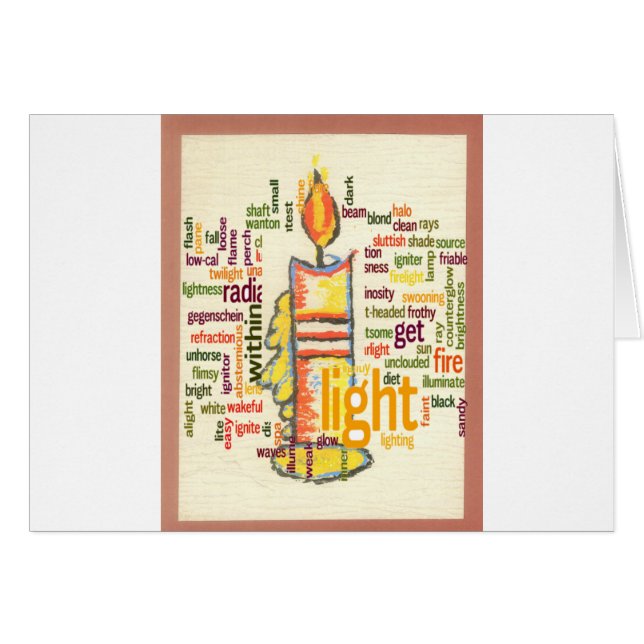 Light Word Cloud Art Print (Front Horizontal)