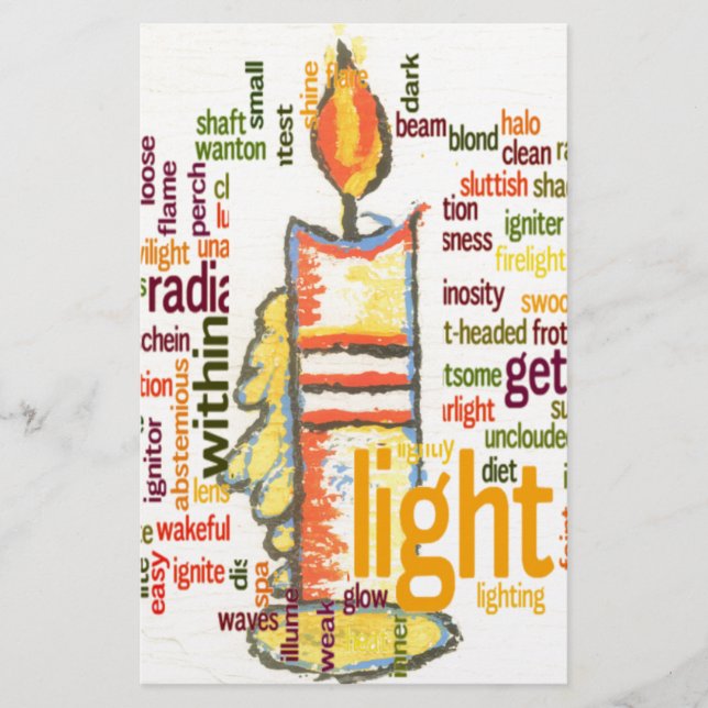 Light Word Cloud Art Print (Front)