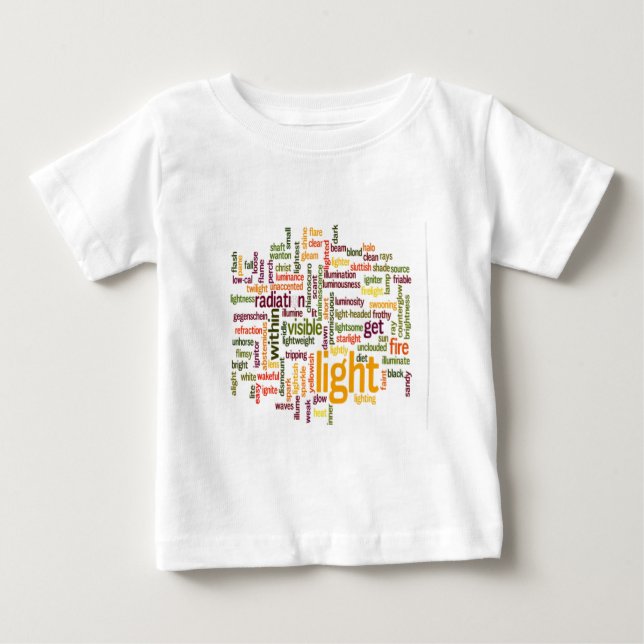 Light Word Cloud Art Print Baby T-Shirt (Front)