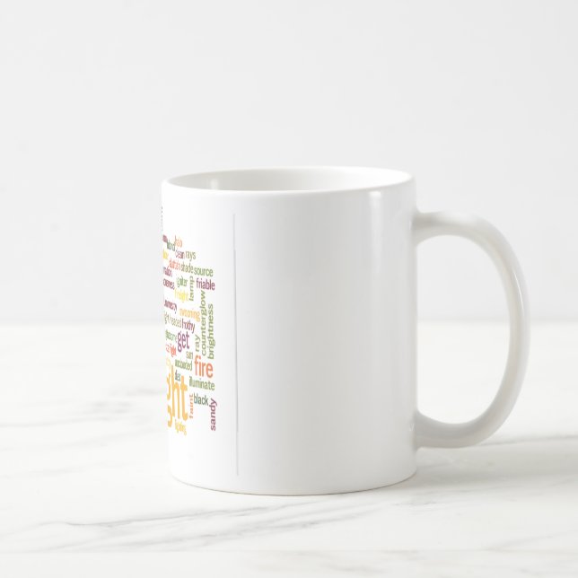 Light Word Cloud Art Print Coffee Mug (Right)