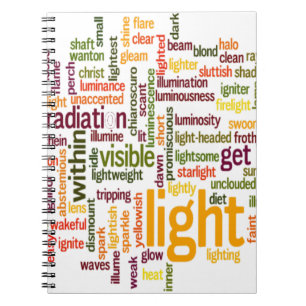 Light Word Cloud Art Print Notebook